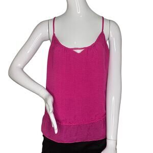 Guess Sleeveless Top Size Small Hot Pink Full Lining Racer Back